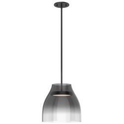 Trinity 11 1/2" Wide Black LED Mini Pendant w/ Smoke Glass