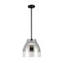 3_Trinity 11 1/2" Wide Black LED Mini Pendant w/ Smoke Glass more views