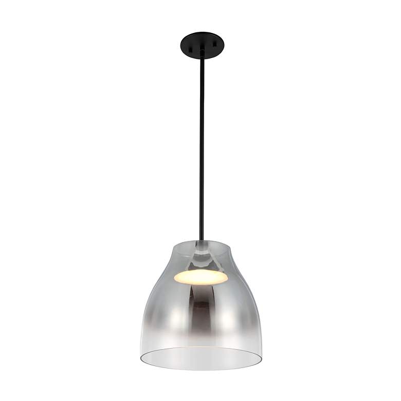 Image 5 Trinity 11 1/2" Wide Black LED Mini Pendant w/ Smoke Glass more views