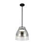 5_Trinity 11 1/2" Wide Black LED Mini Pendant w/ Smoke Glass more views