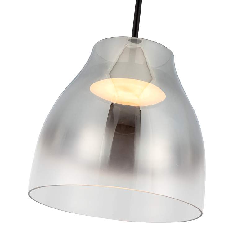 Image 6 Trinity 11 1/2" Wide Black LED Mini Pendant w/ Smoke Glass more views