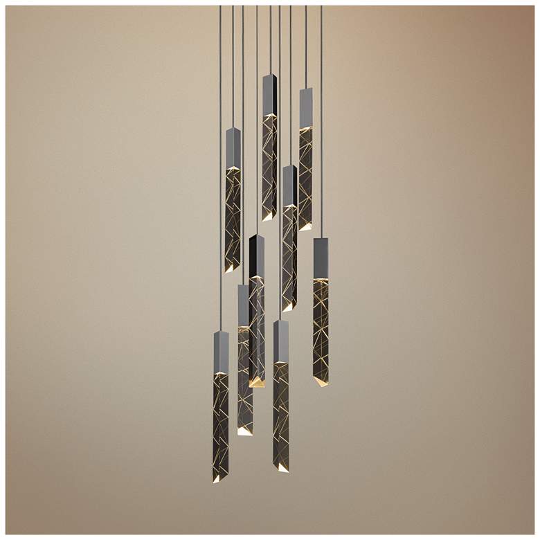 Image 1 Trinity 11 1/4" Wide Polished Chrome LED Multi Light Pendant
