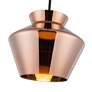 6_Trinity 13" Wide Black LED Pendant Light with Copper Glass more views