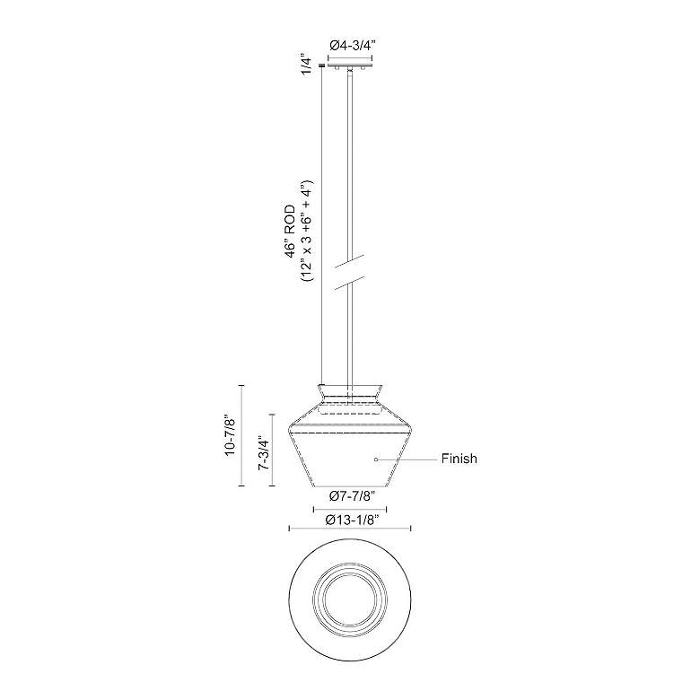 Image 7 Trinity 13" Wide Black LED Pendant Light with Copper Glass more views