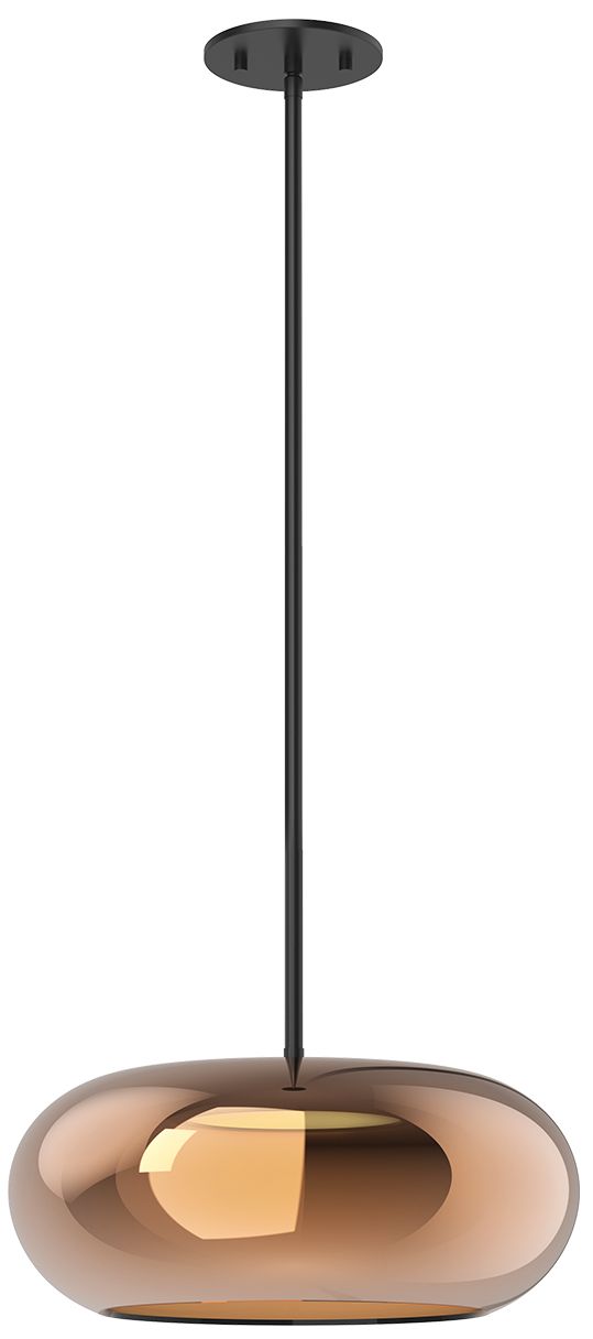 Trinity 14 1/4" Wide Black and Copper LED Pendant Light