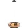 2_Trinity 14 1/4" Wide Black and Copper LED Pendant Light