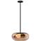 Trinity 14 1/4" Wide Black and Copper LED Pendant Light