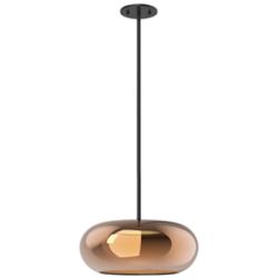 Trinity 14 1/4" Wide Black and Copper LED Pendant Light