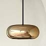 1_Trinity 14 1/4" Wide Black and Copper LED Pendant Light