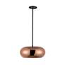 5_Trinity 14 1/4" Wide Black and Copper LED Pendant Light more views