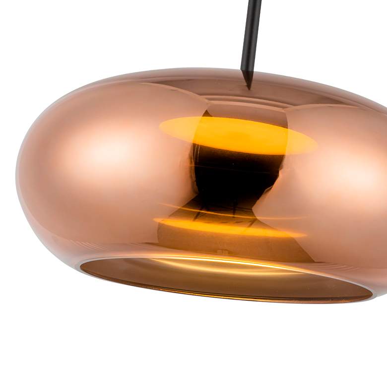 Image 7 Trinity 14 1/4" Wide Black and Copper LED Pendant Light more views