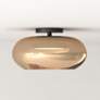 1_Trinity 14 1/4" Wide Black LED Ceiling Light