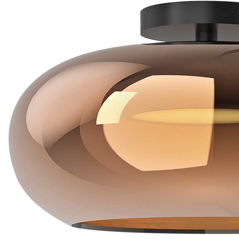 Image 3 Trinity 14 1/4" Wide Black LED Ceiling Light more views