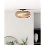 3_Trinity 14 1/4" Wide Black LED Ceiling Light more views