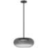 Trinity 14 1/4"W Black and Smoked Glass LED Pendant Light