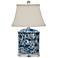 Trinity 19 1/2"H Blue and White Phoenix Bird Jar Table Lamp
