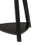 5_Trinity 24" Wide White Marble and Black Wood End Table more views