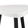 6_Trinity 24" Wide White Marble and Black Wood End Table more views