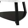 5_Trinity 36" Wide White Marble and Black Wood Coffee Table more views