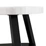 6_Trinity 36" Wide White Marble and Black Wood Coffee Table more views