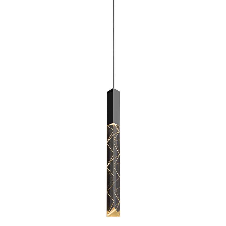 Image 1 Trinity Chrome 1 1/4"W Clear Cut Crystal LED Mini Pendant