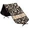 Trinity Collection 110" Long Black and Ivory Table Runner