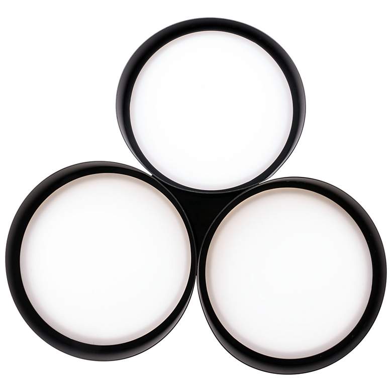 Image 3 Triolet 6.13"H x 36"W 3-Light Pendant in Black more views