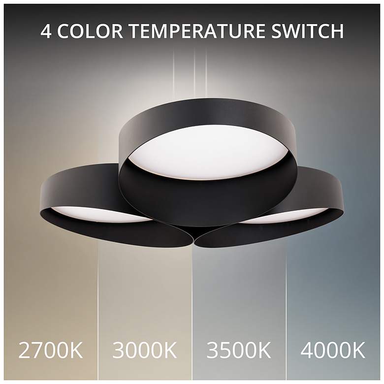 Image 5 Triolet 6.13"H x 36"W 3-Light Pendant in Black more views