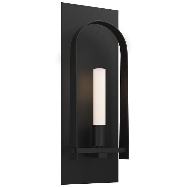 Image 1 Triomphe 14.8 inch High Black Sconce With Frosted Glass Shade