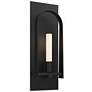 Triomphe 14.8" High Black Sconce With Frosted Glass Shade