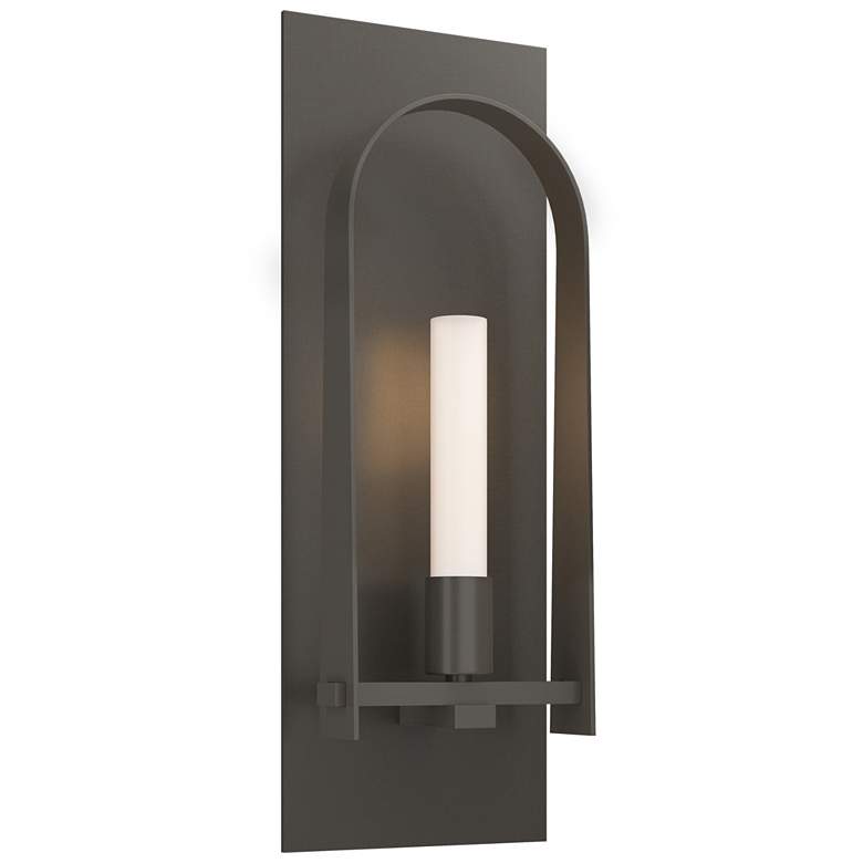 Image 1 Triomphe 14.8" High Dark Dark Smoke Sconce w/ Frosted Shade