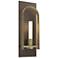 Triomphe 14.8" High Modern Brass Accented Bronze Sconce w/ Frosted Sha