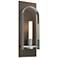 Triomphe 14.8" High Sterling Accented Bronze Sconce w/ Frosted Glass S