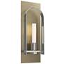 Triomphe 14.8" High Sterling Accented Soft Gold Sconce w/ Frosted Shad