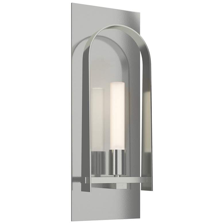 Image 1 Triomphe 14.8" High Sterling Sconce w/ Frosted Shade