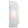 Triomphe 14.8" High White Sconce With Frosted Glass Shade