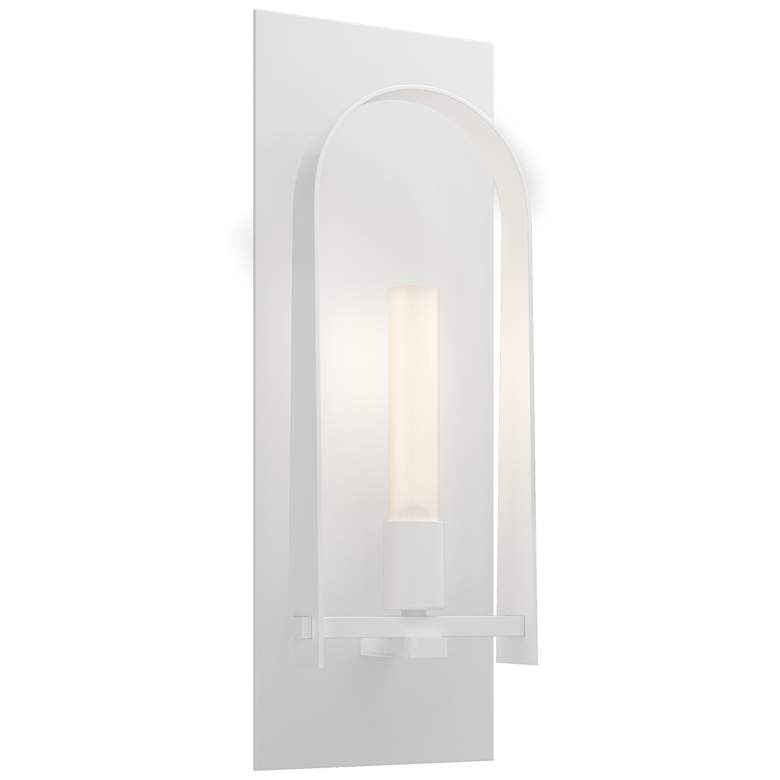 Image 1 Triomphe 14.8 inch High White Sconce With Frosted Glass Shade