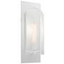 Triomphe 14.8" High White Sconce With Frosted Glass Shade
