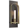 Triomphe 14.8"H Brass Accented Oiled Bronze Sconce w/ Frost Shade