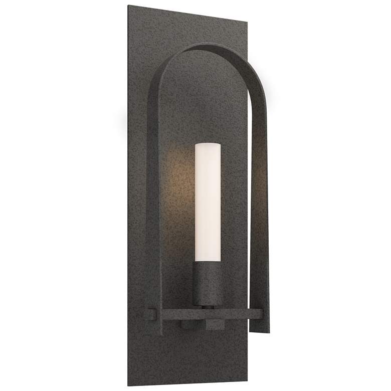 Image 1 Triomphe 14.8"H Natural Iron Accented Natural Iron Sconce w/ Frosted S