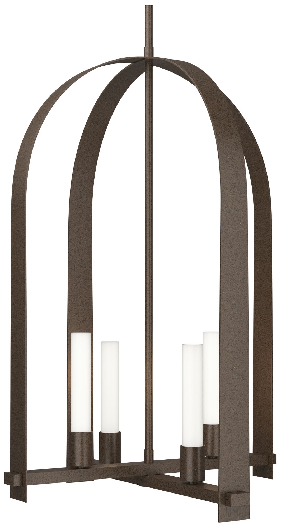 Triomphe 17" Wide 4-Light Bronze Pendant w/ Frosted Glass