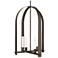 Triomphe 17" Wide 4-Light Bronze Pendant With Frosted Glass Shade
