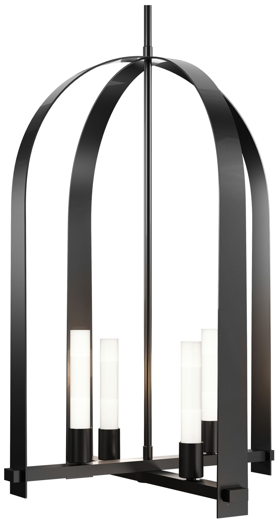 Triomphe 17" Wide 4-Light Ink Pendant w/ Frosted Glass