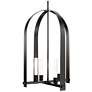 Triomphe 17" Wide 4-Light Ink Pendant With Frosted Glass Shade