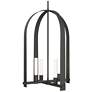 Triomphe 17" Wide 4-Light Natural Iron Pendant With Frosted Glass Shad