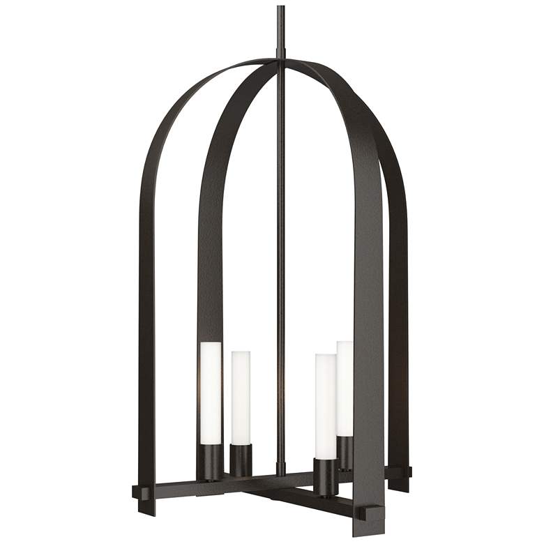 Image 1 Triomphe 17" Wide 4-Light Oil Rubbed Bronze Pendant w/ Frosted Glass S