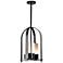 Triomphe 19.5" High Coastal Black Outdoor Lantern With Opal Glass Shad