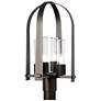 Triomphe 21.5" High Oil Rubbed Bronze Post Light w/ Seeded Glass Shade
