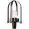 Triomphe 21.5" High Oil Rubbed Bronze Post Light w/ Seeded Glass Shade