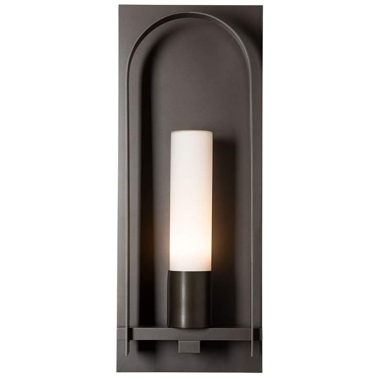 Image 1 Triomphe 27.2"H Coastal Dark Smoke 100W Outdoor Sconce w/ Opal Glass S